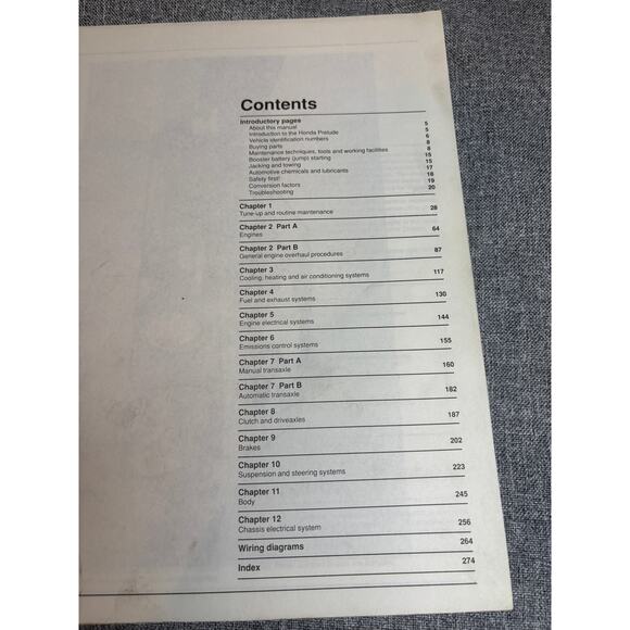 Haynes (601) 1979-1989 HONDA Prelude Auto Repair Manual All Models - Picture 2 of 3